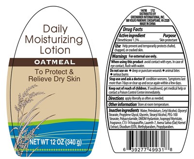 Label (Dt Oatmeal Lotion 12oz Daily Moisturizing1)